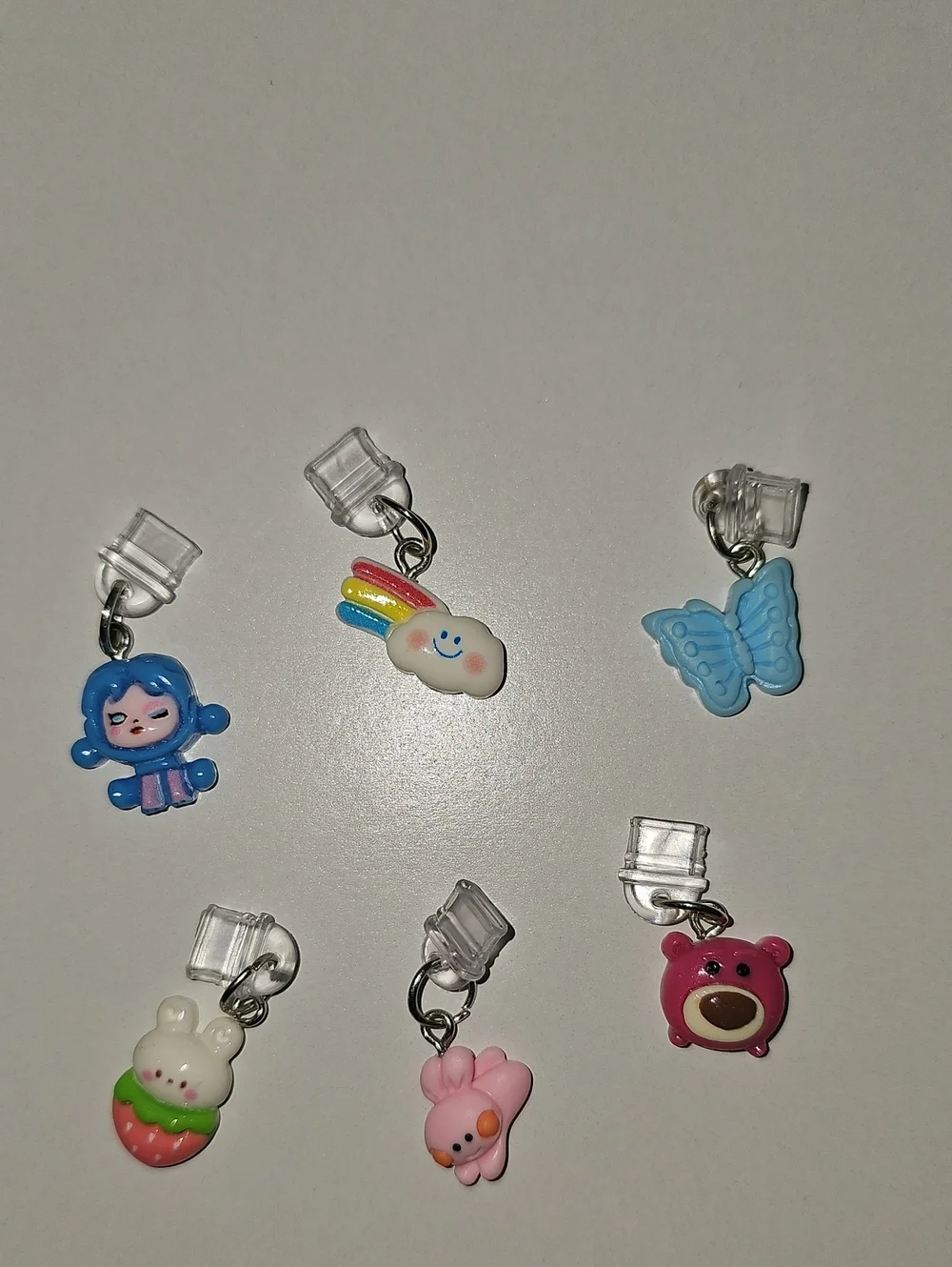 Phone Dust Plug Type-C Cute Assorted Kawaii Charms Multicolored New 6pc